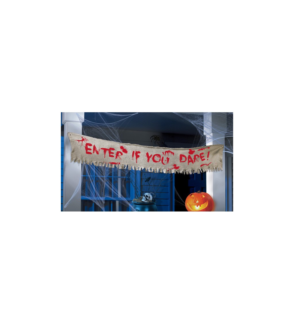 Látkový vstupní banner - halloween