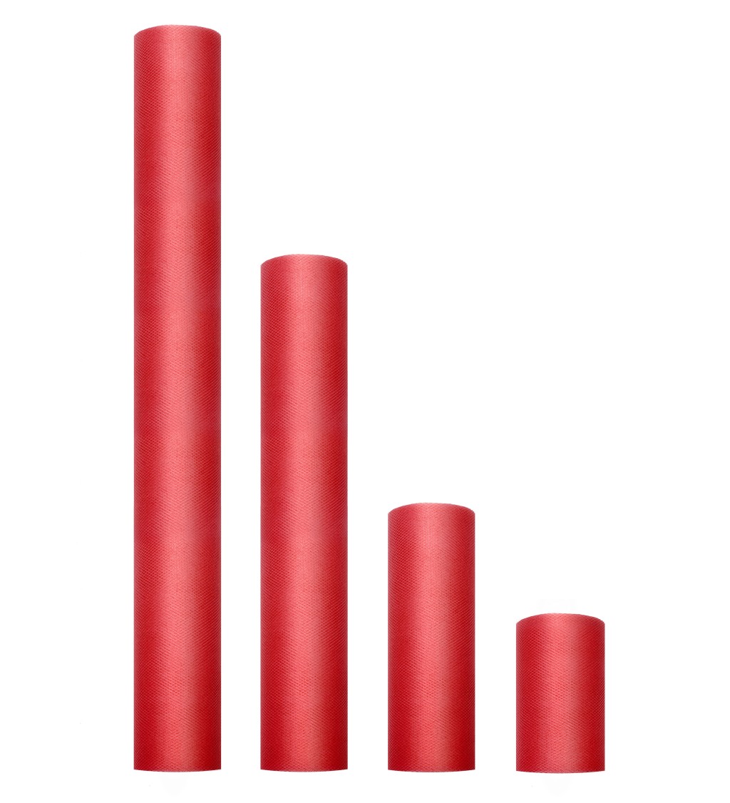 Svatební tyl jednobarevný červený - 0,08 m