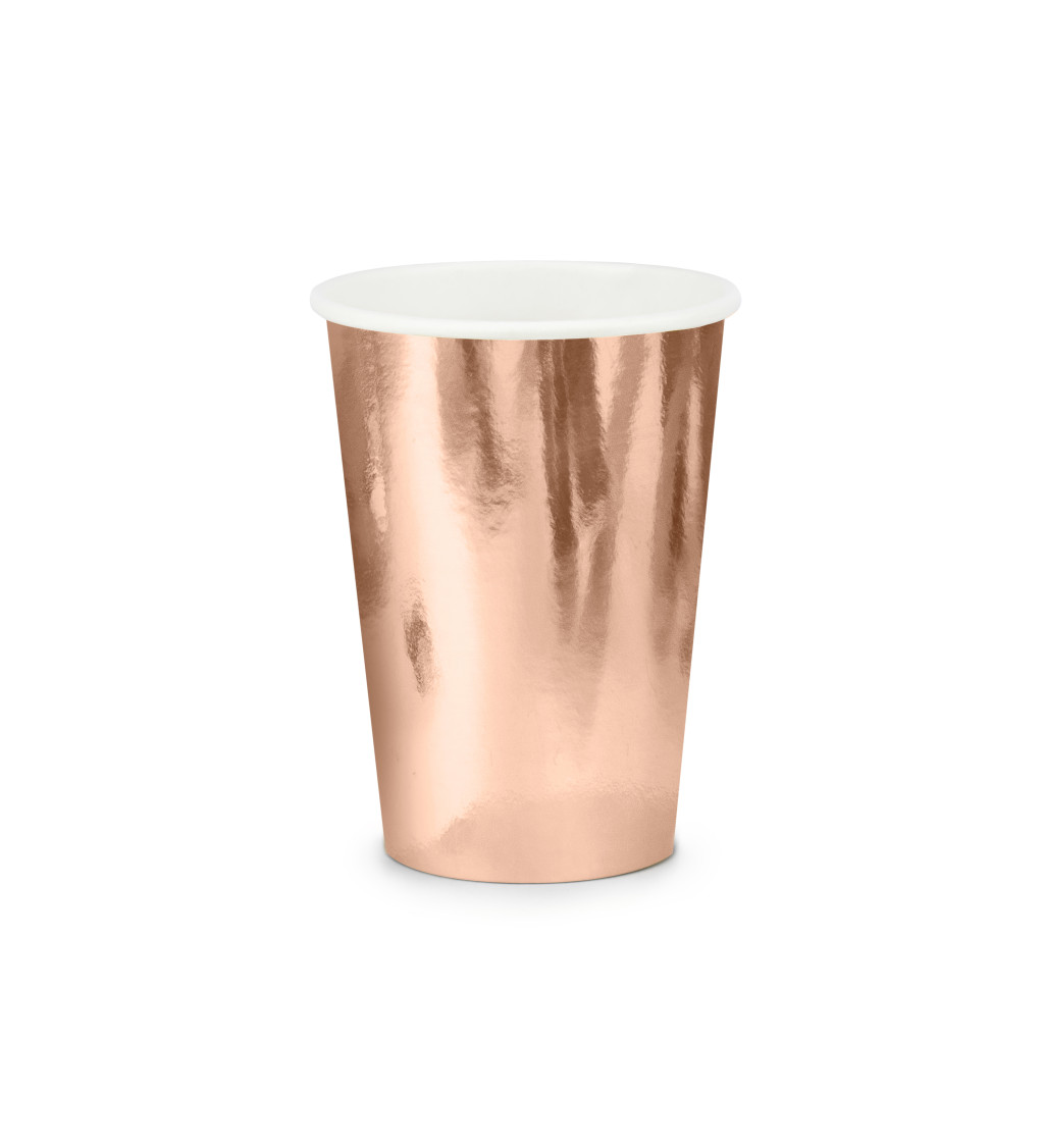 Rose gold kelímky