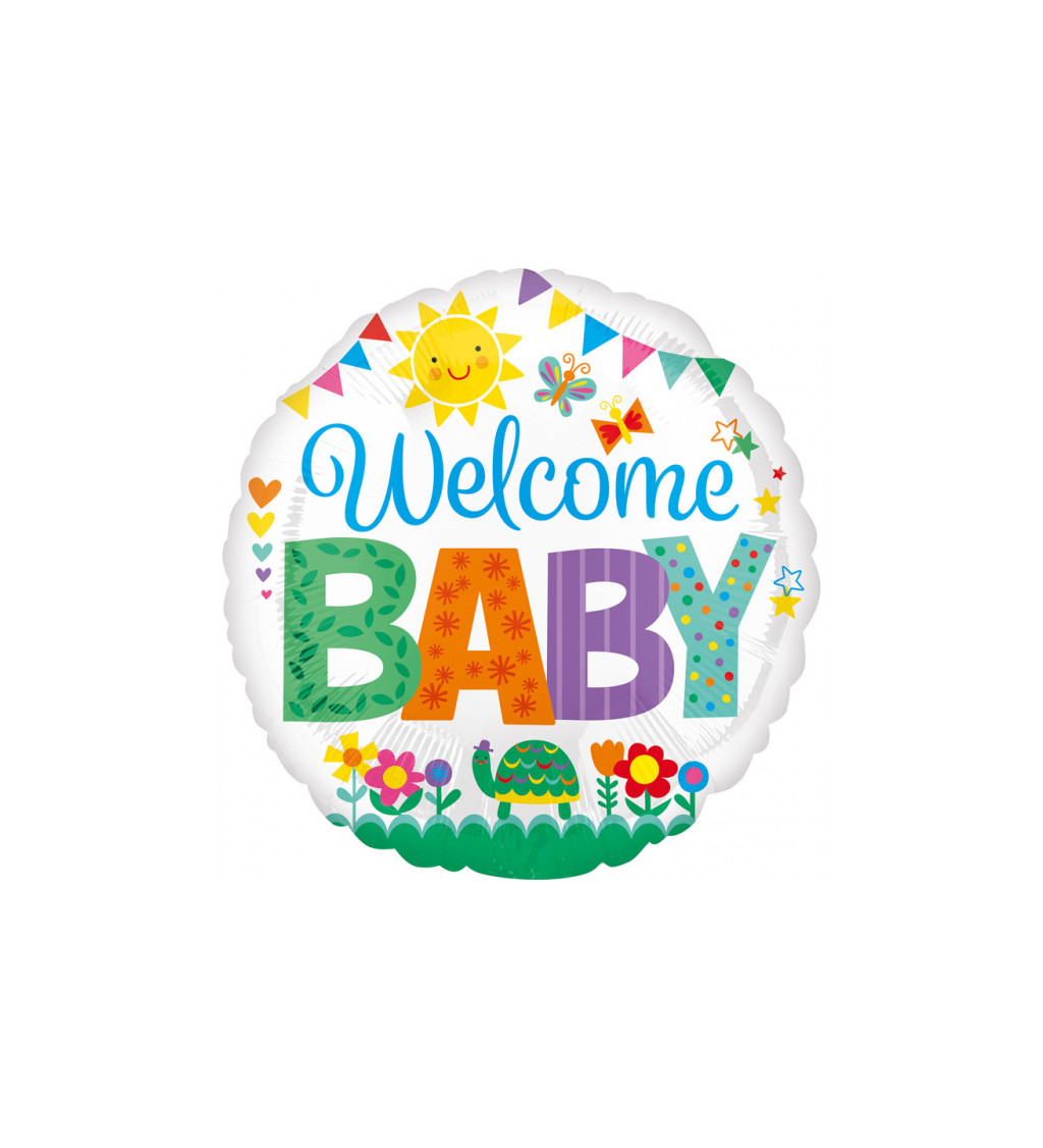 Fóliový balónek - welcome baby