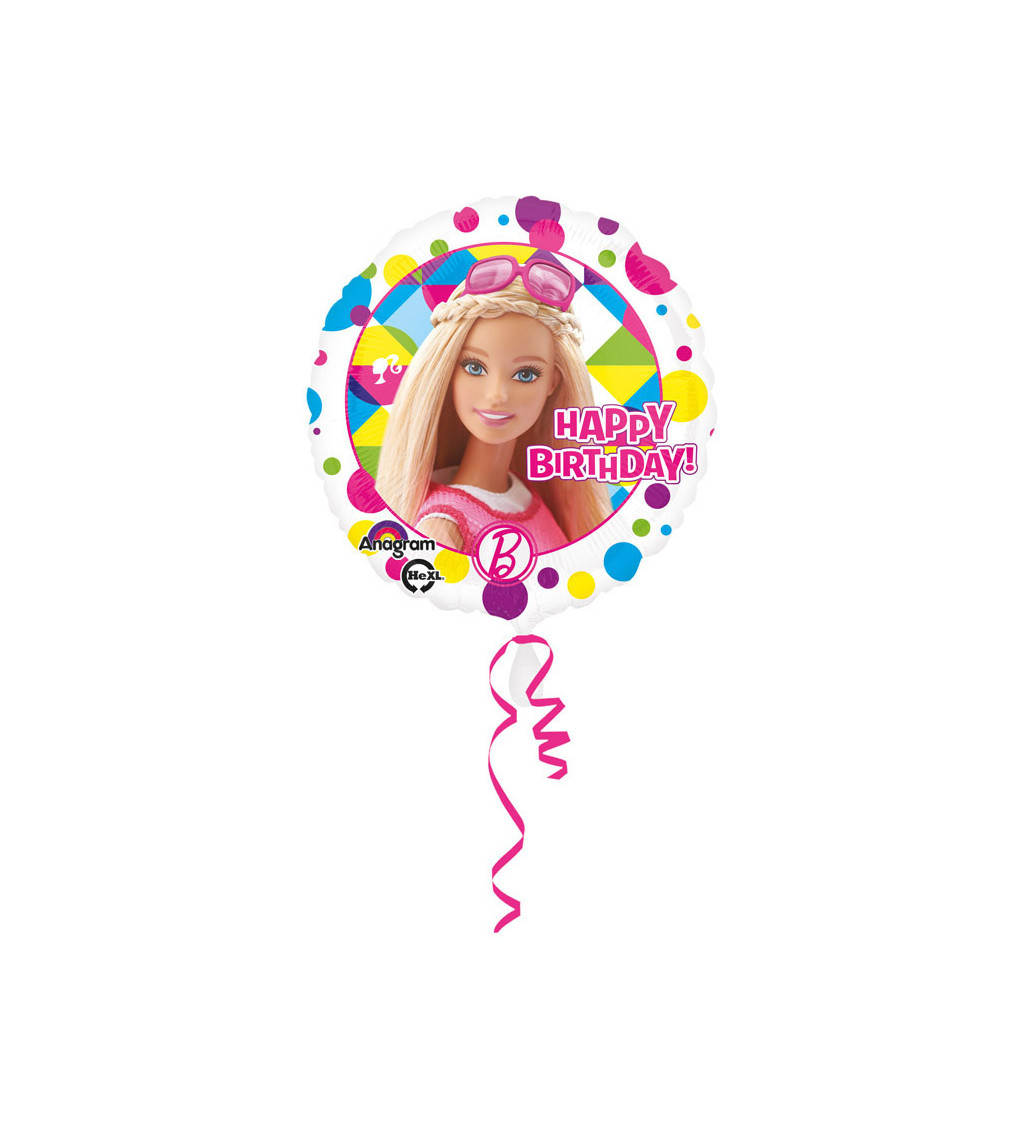 Fóliový balónek - Barbie - "Happy Birthday!"