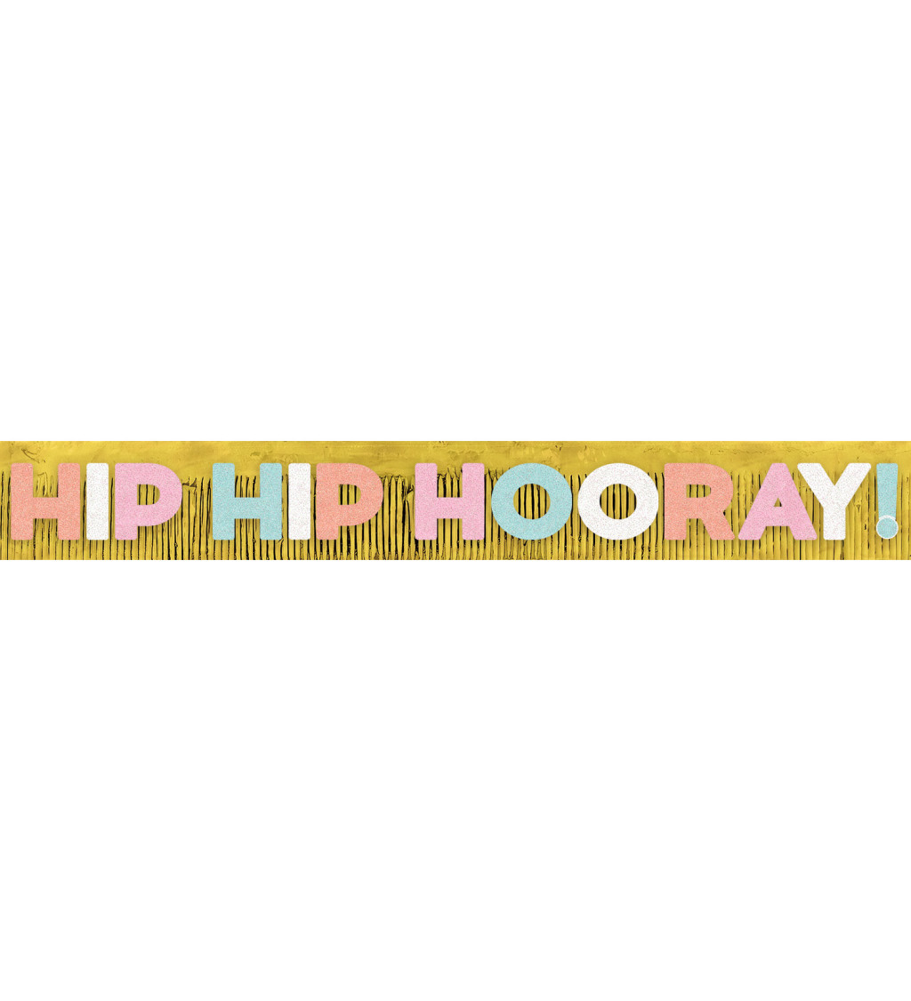 Girlanda Hip hip hooray glitter