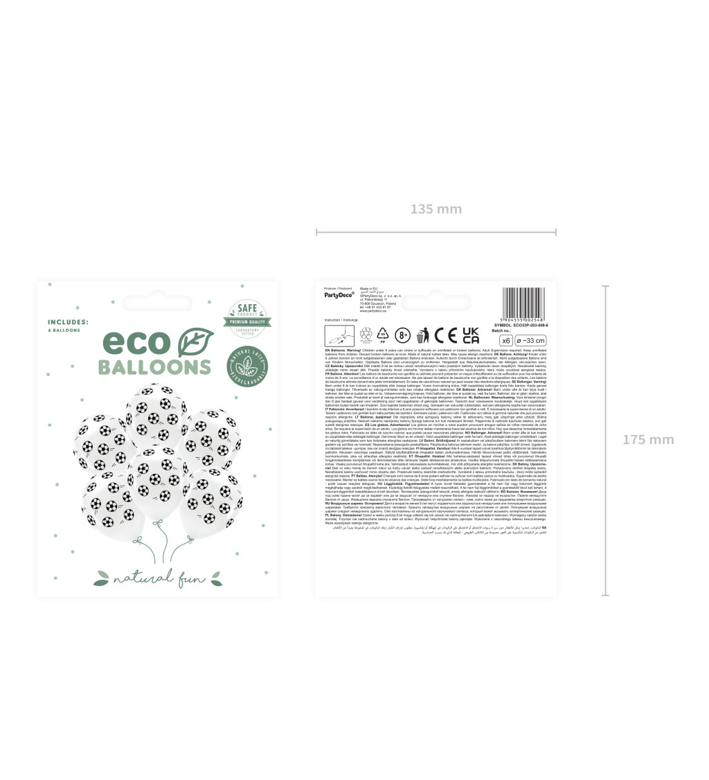 ECO balónky - fotbal