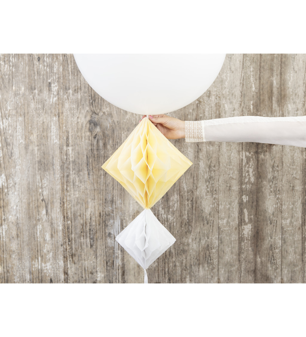 Lampion diamant světle žlutý