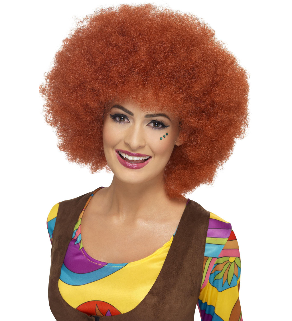 Zrzavé afro paruka