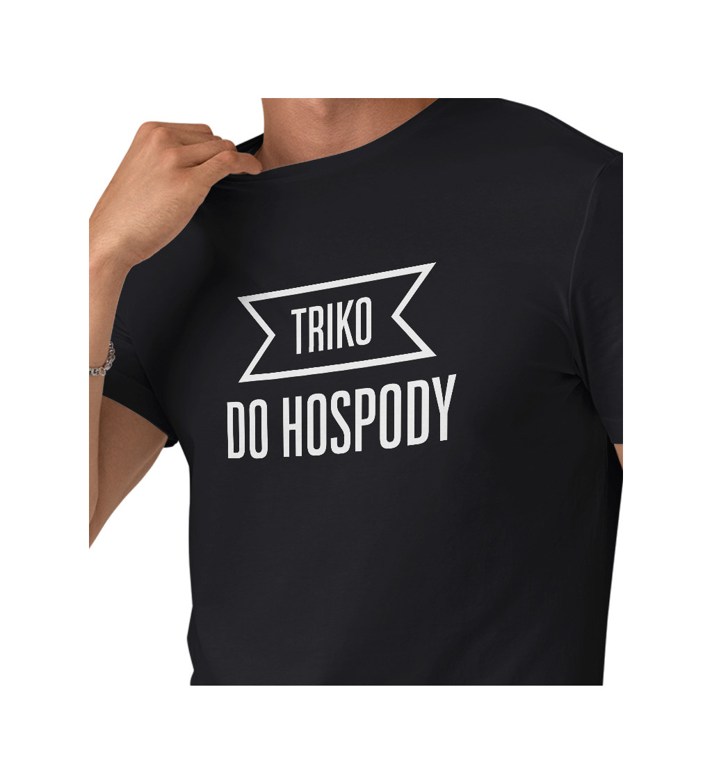 Pánské triko černé - Triko do hospody