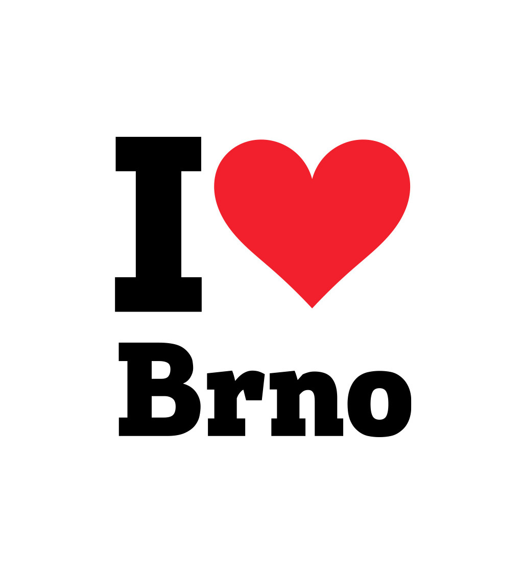 Dámské bílé triko - I love Brno