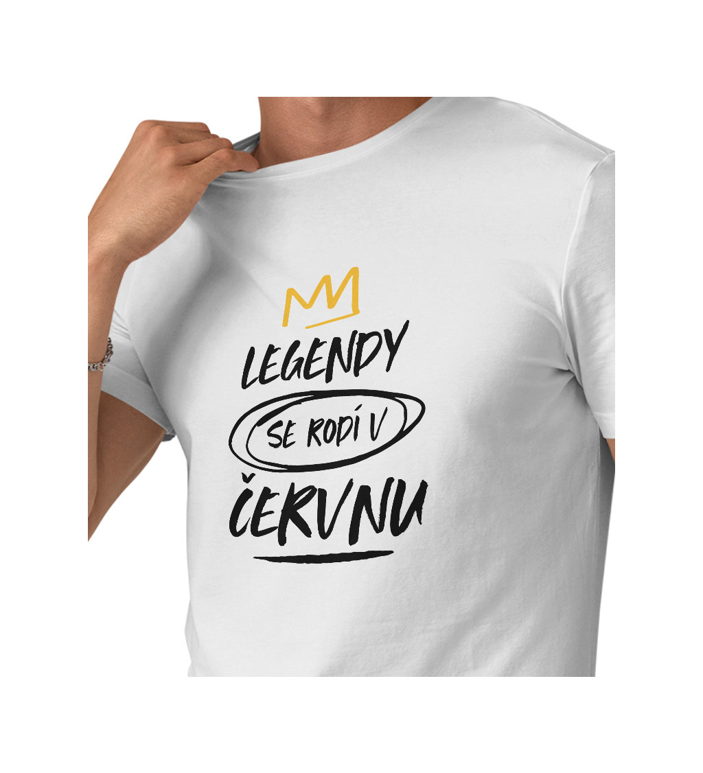 Pánské triko bílé - Legendy se rodí v červnu