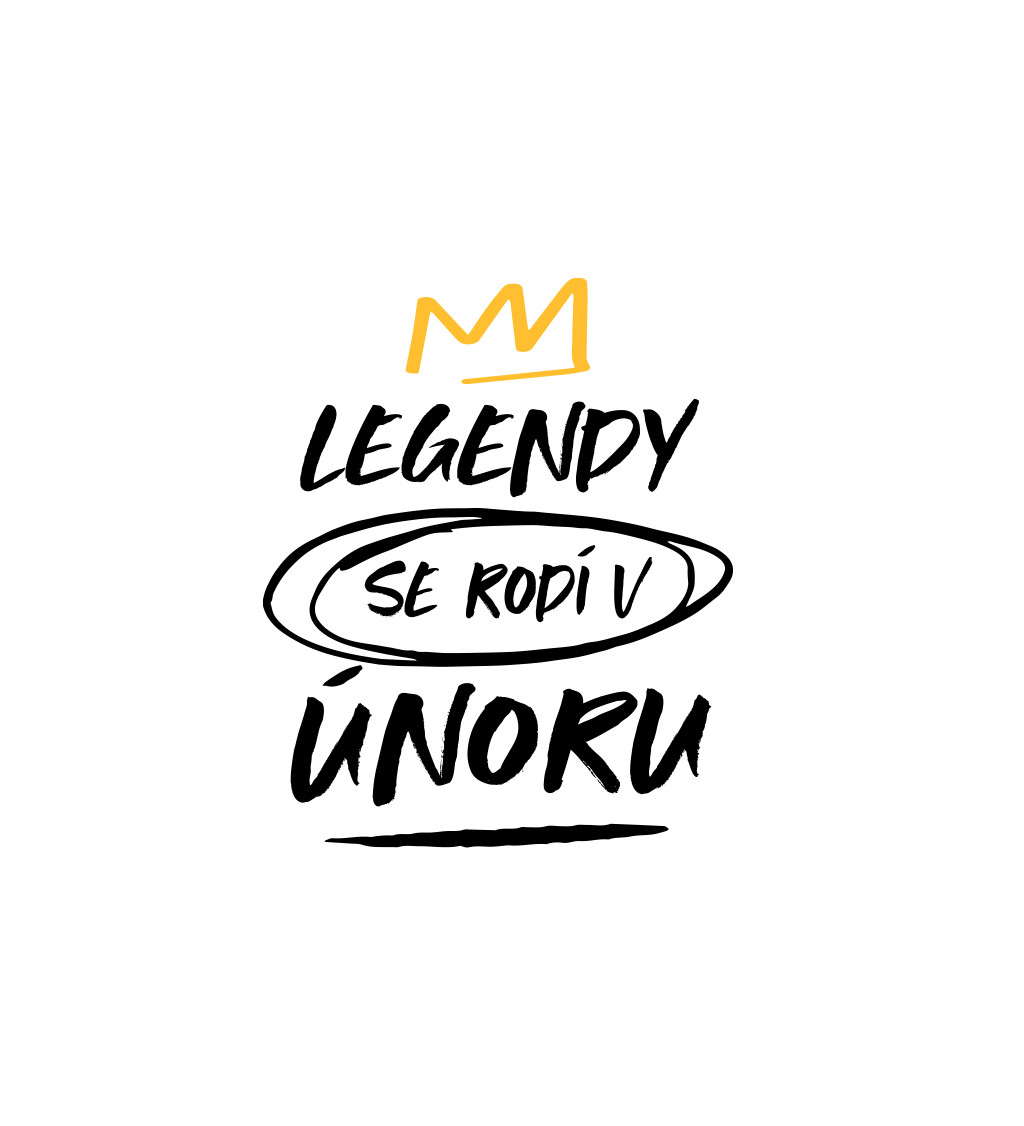 Dámské triko bílé - Legendy se rodí v únoru