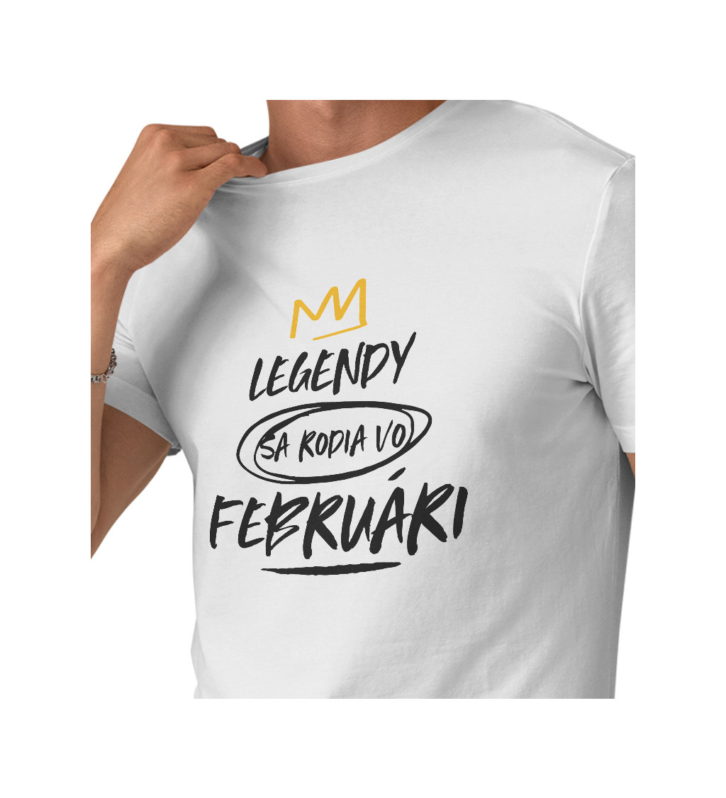 Pánské tričko bílé - Legendy vo februári