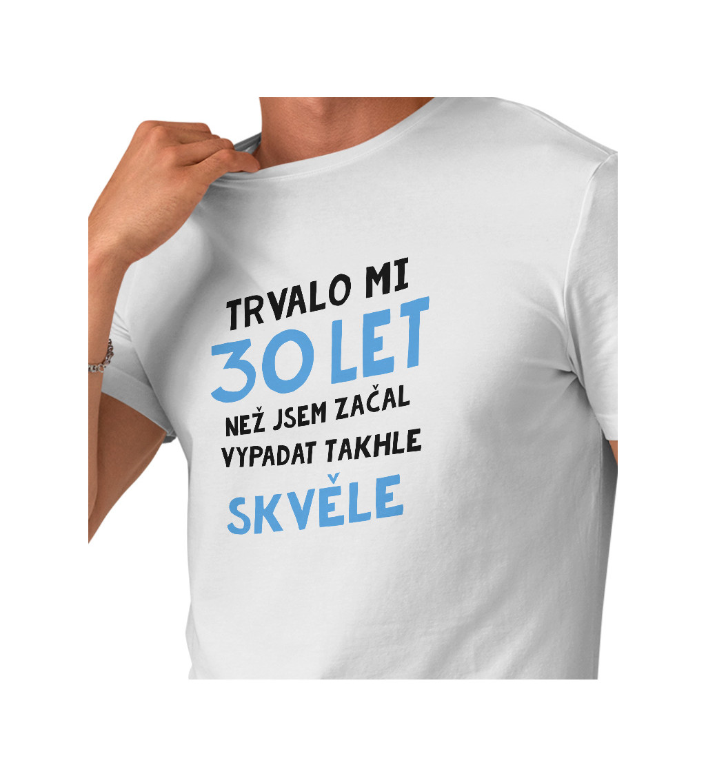 Pánské triko bílé - Trvalo mi 30 let