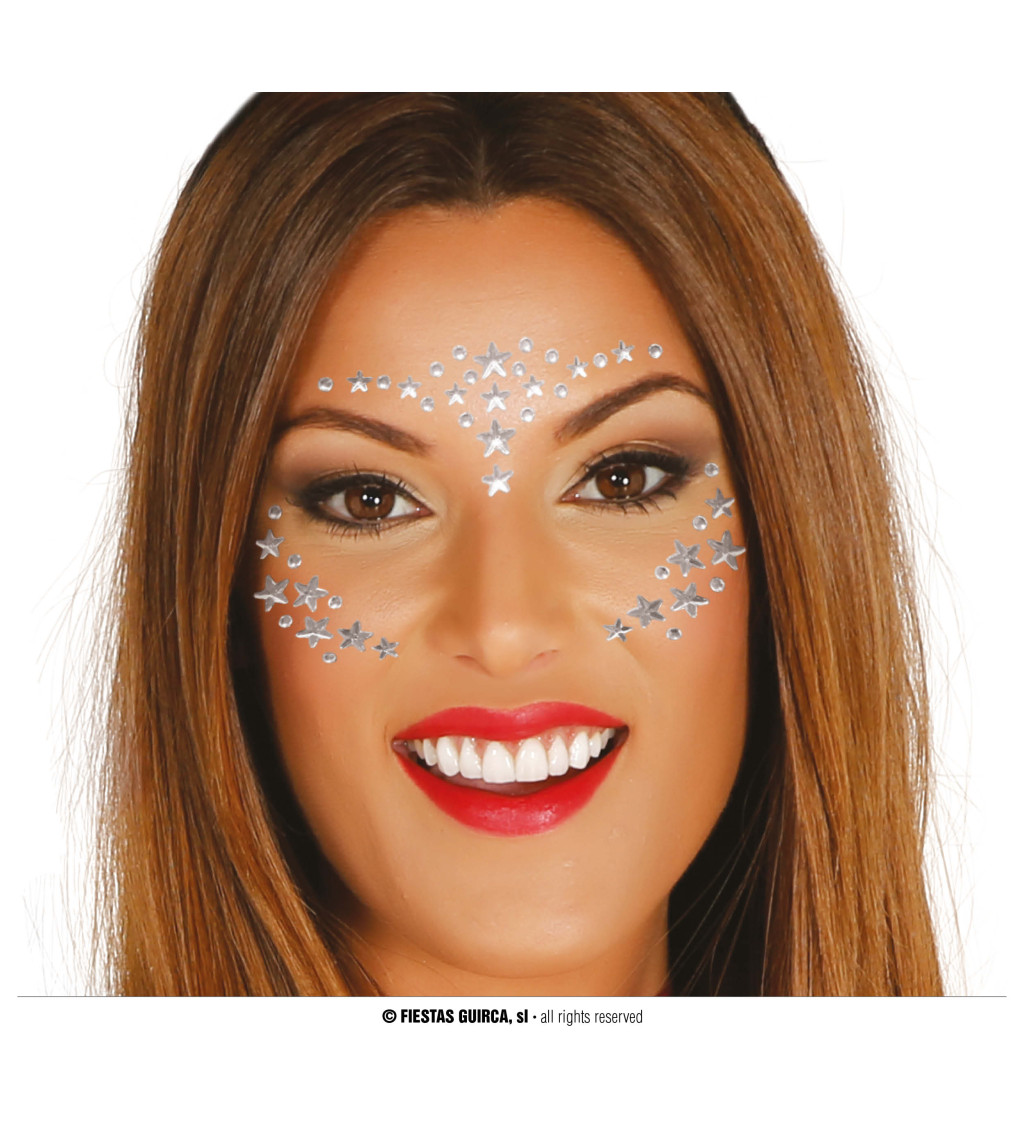 Lepící kamínky na obličej hvězdy