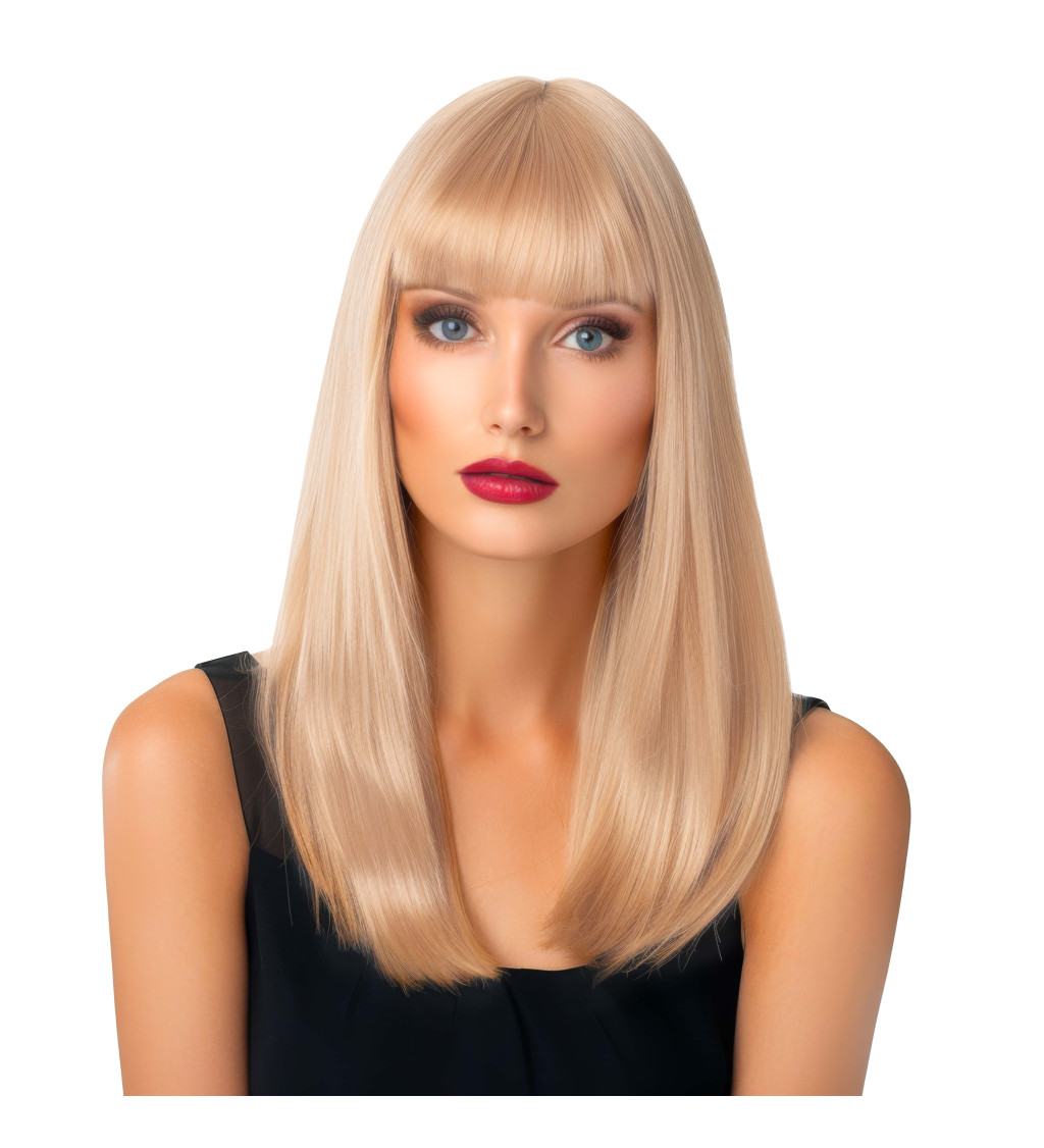 Paruka rovná s ofinou, blond