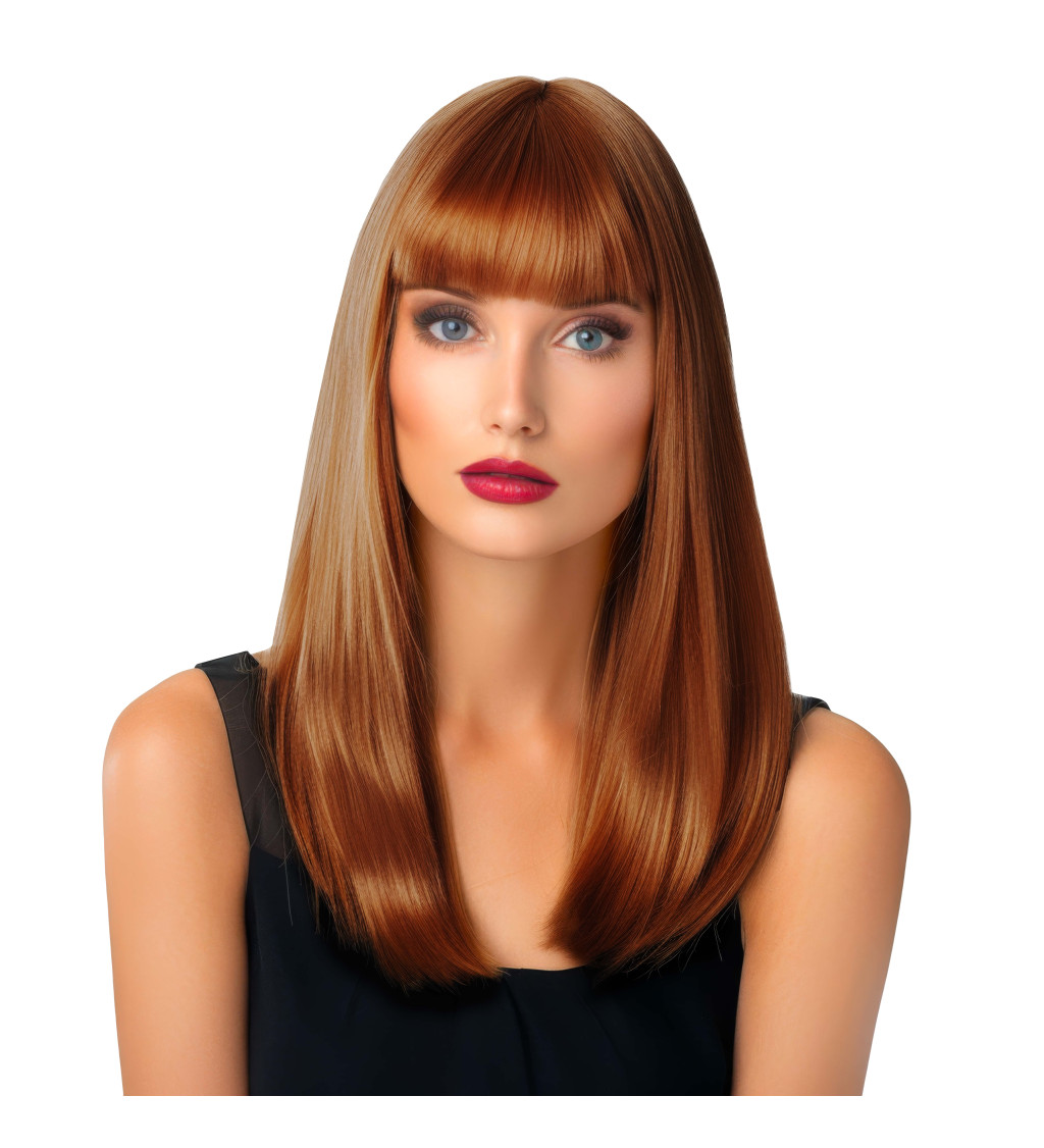 Paruka rovná s ofinou, měděná