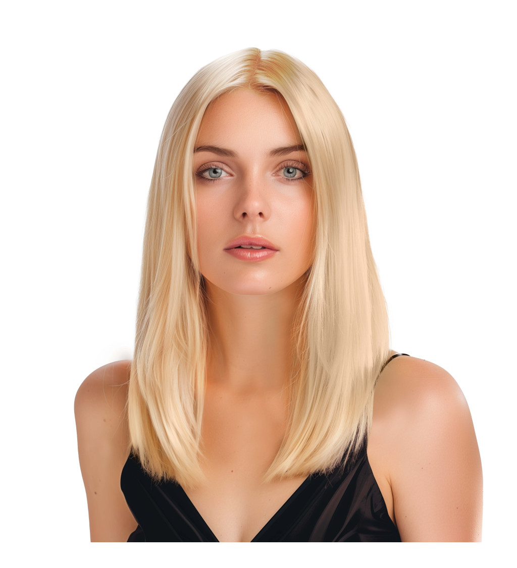 Paruka rovná bez ofiny, blond