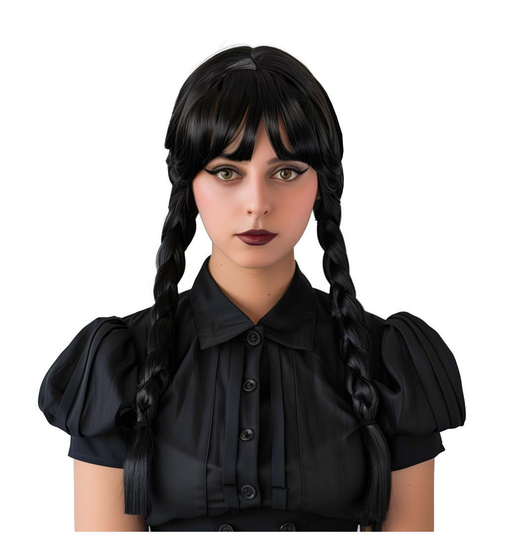 Paruka s copy, černá