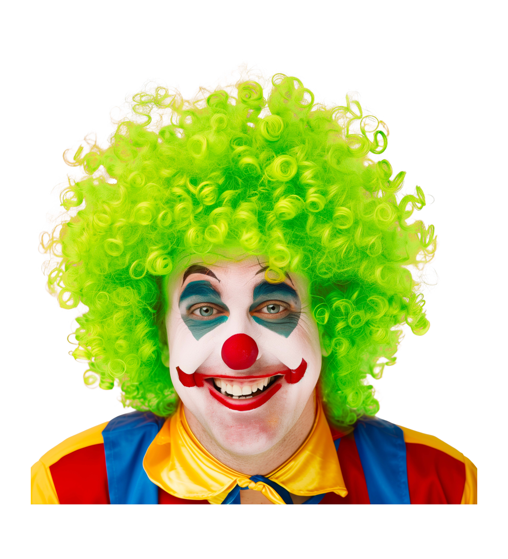 Paruka afro, zelená