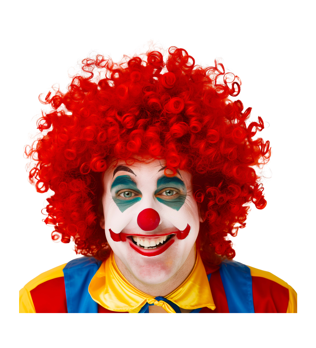 Paruka afro, červená