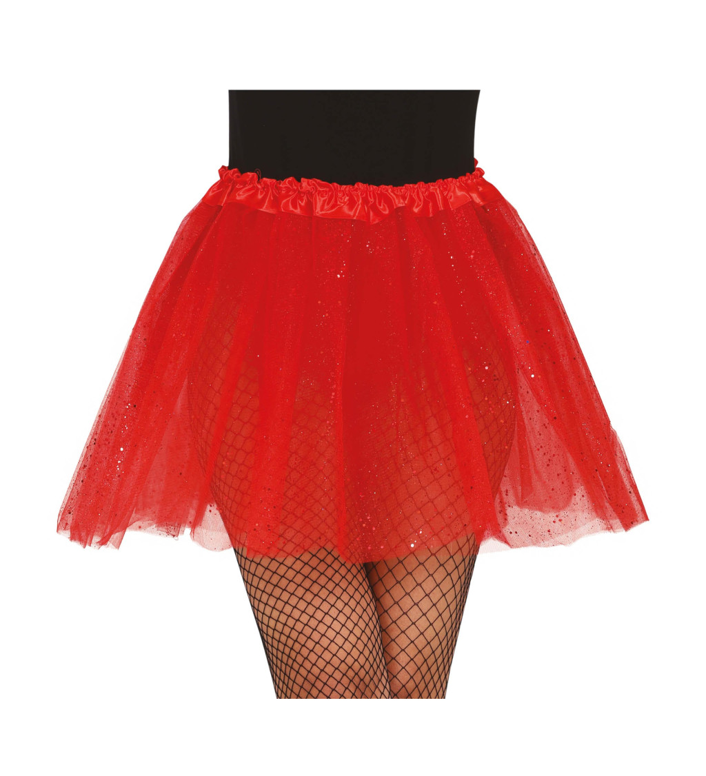 Tutu s třpytkami červené