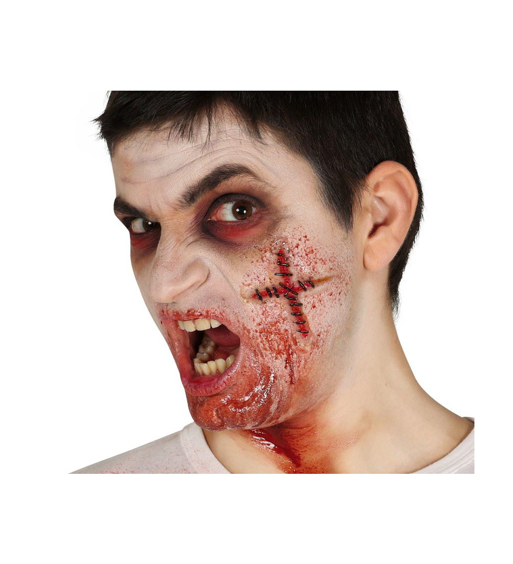 Latexová jizva s tekutým lepidlem