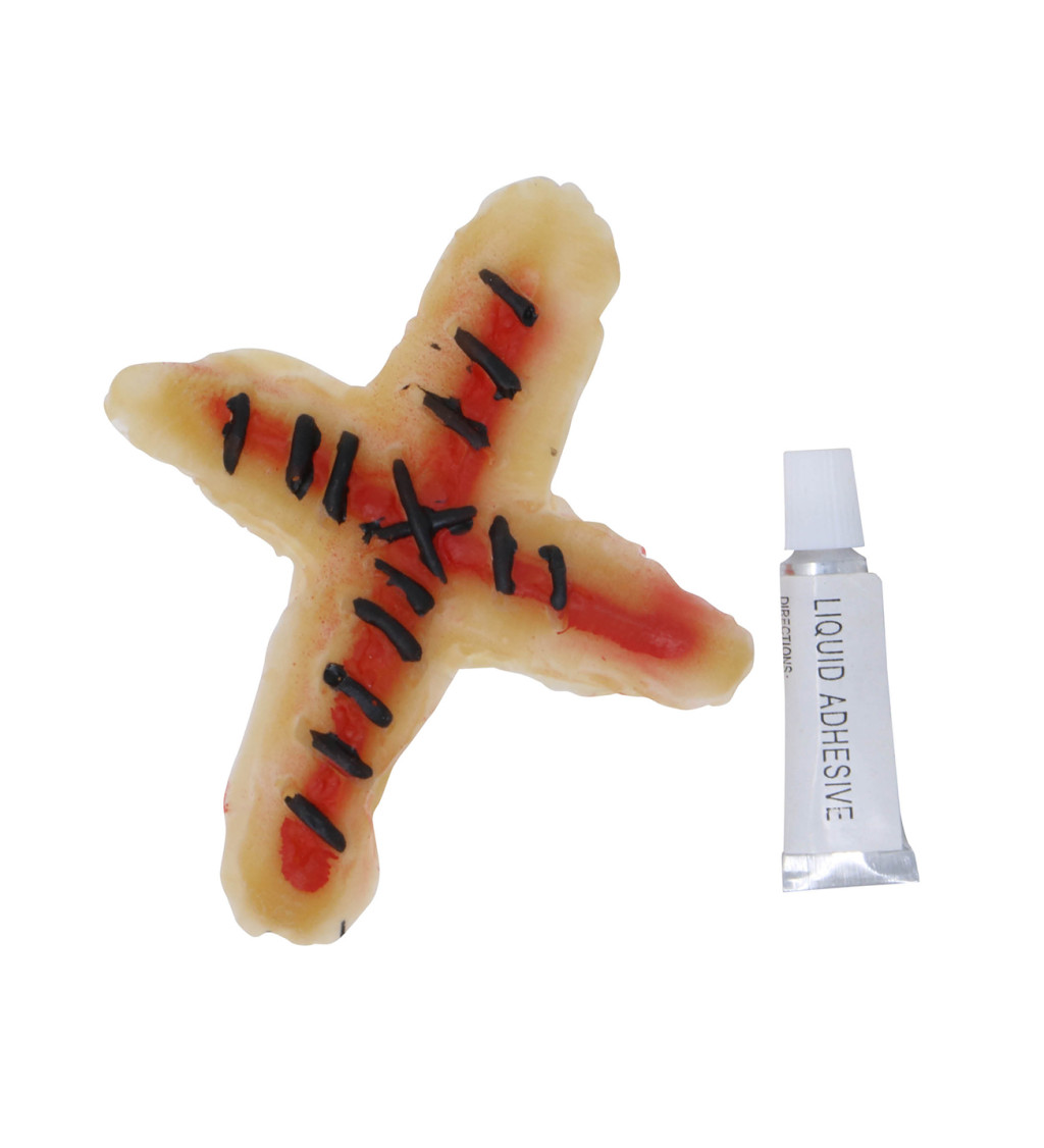 Latexová jizva s tekutým lepidlem