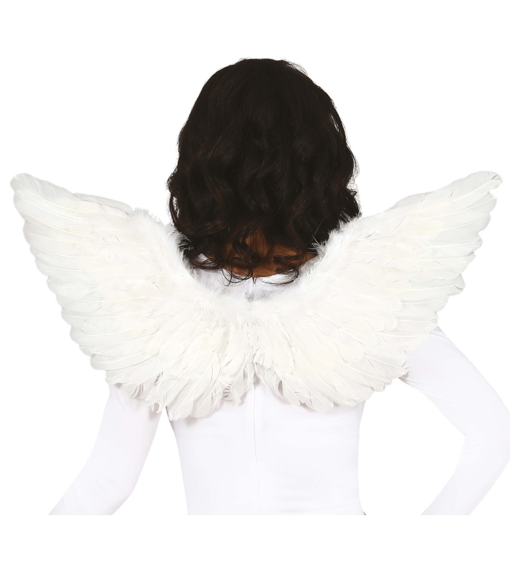 Bílá peříčkové křídla