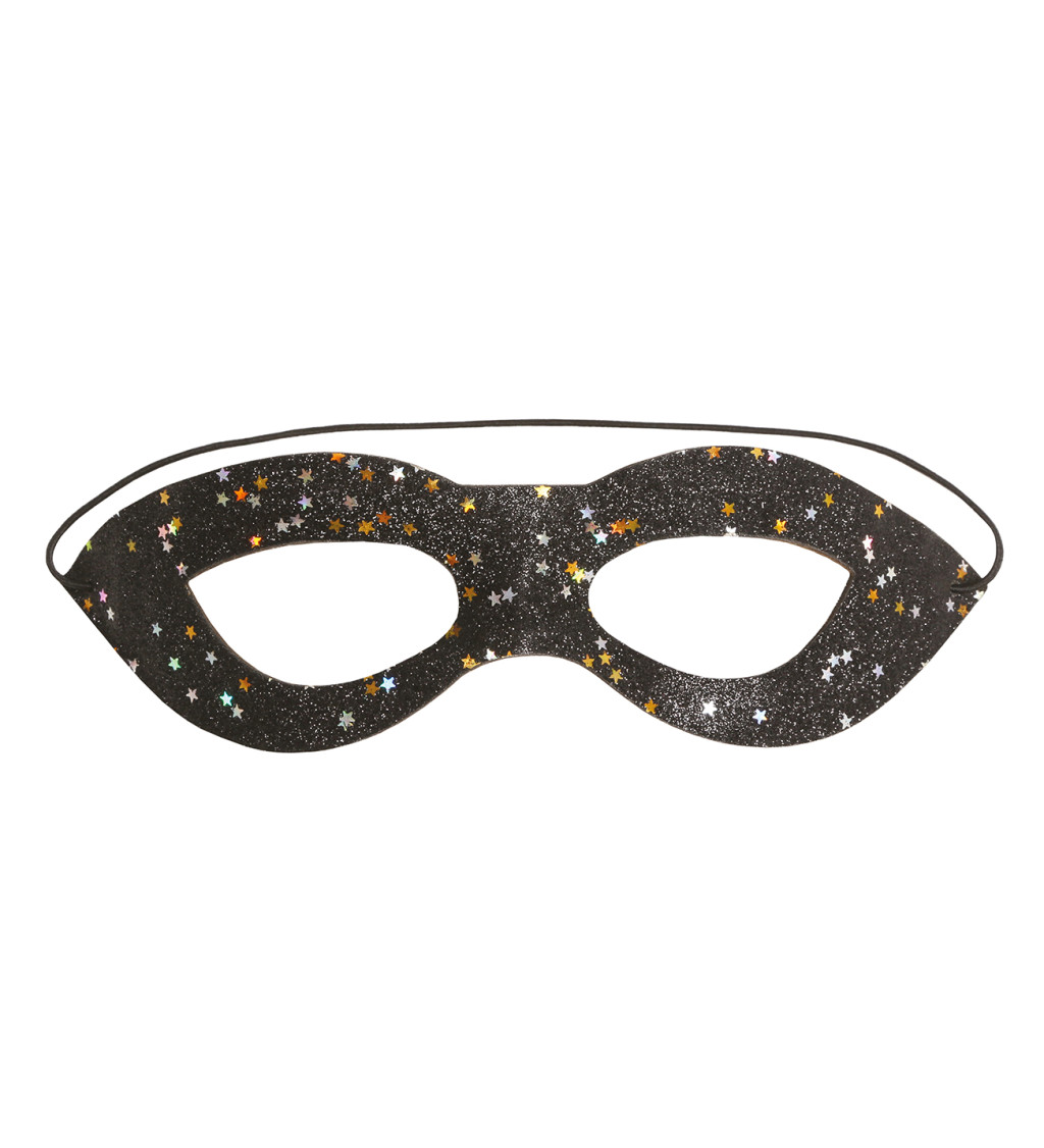 Třpytivý černá škraboška