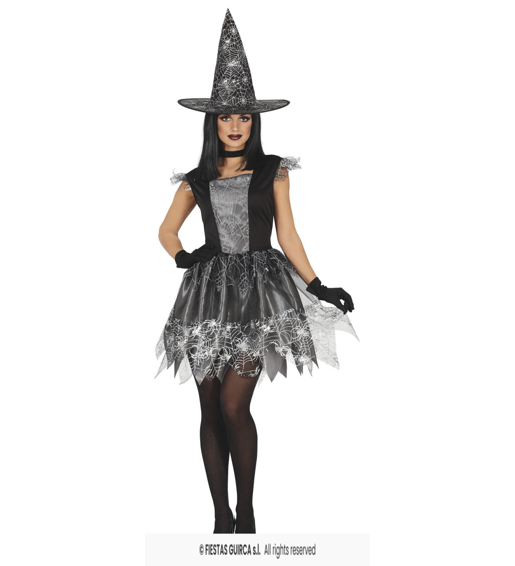 Dámský kostým Stříbrná čarodějnice, vel. M