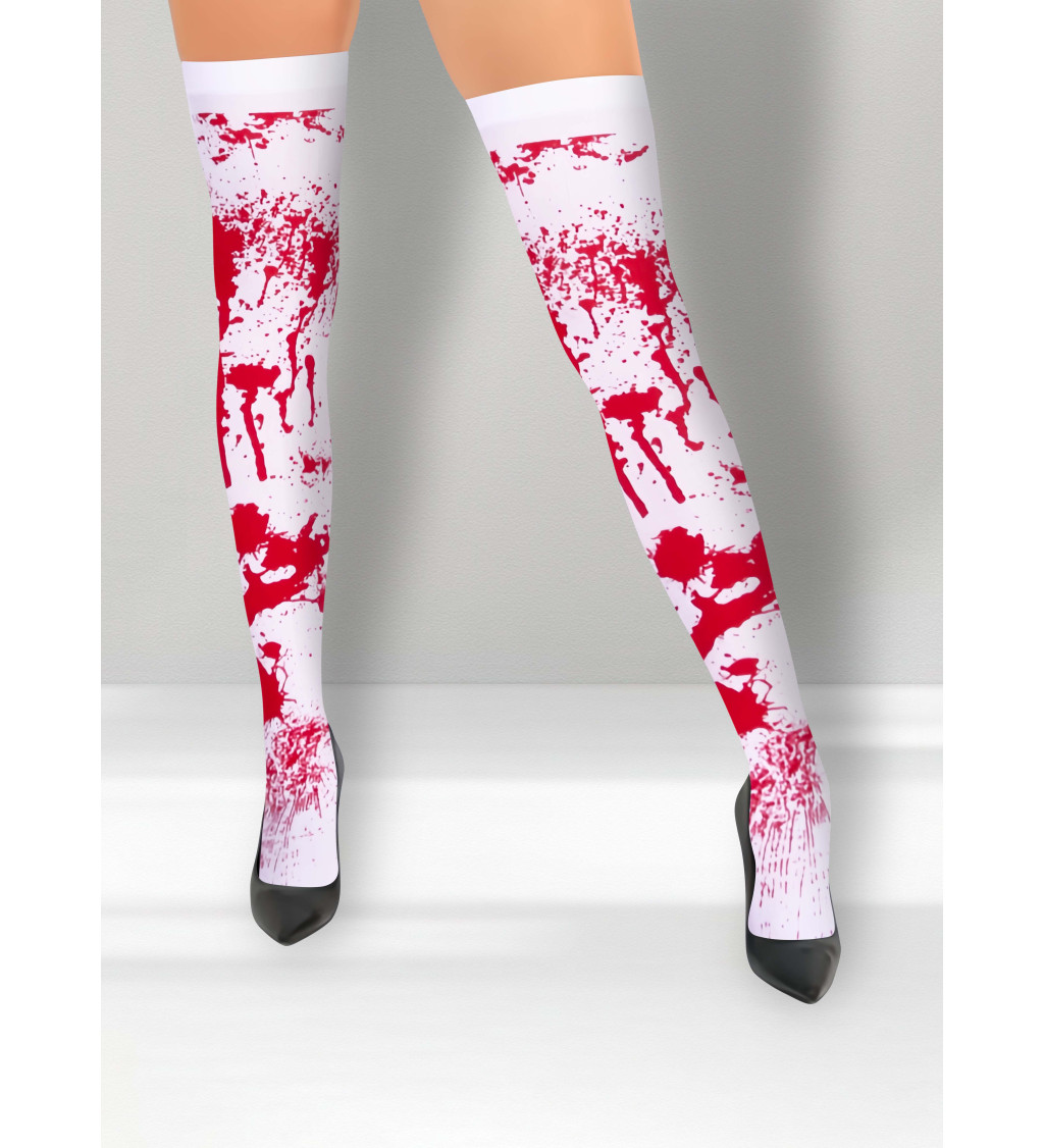 Punčochy s potiskem krve