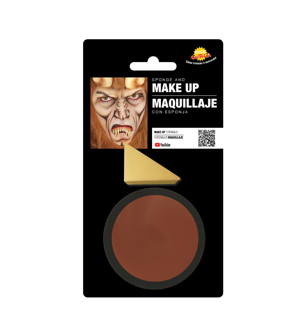 Hnědý make-up s houbičkou 9 g