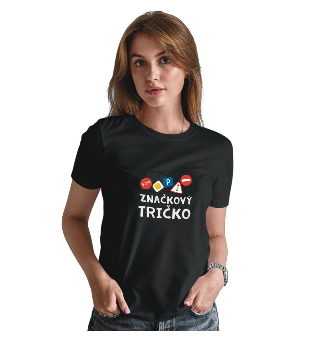 Dámské triko černé - Značkový tričko