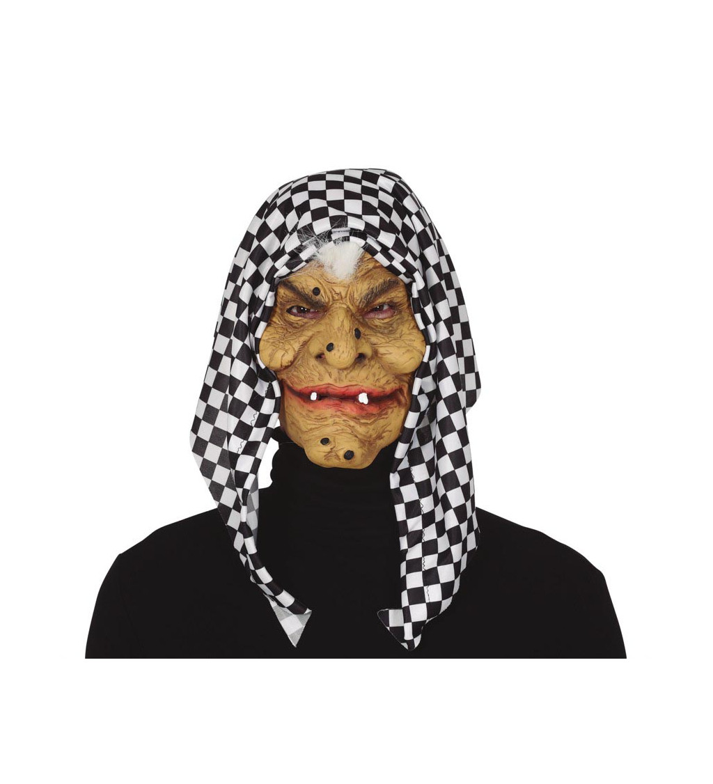 Maska Ježibaba s šátkem