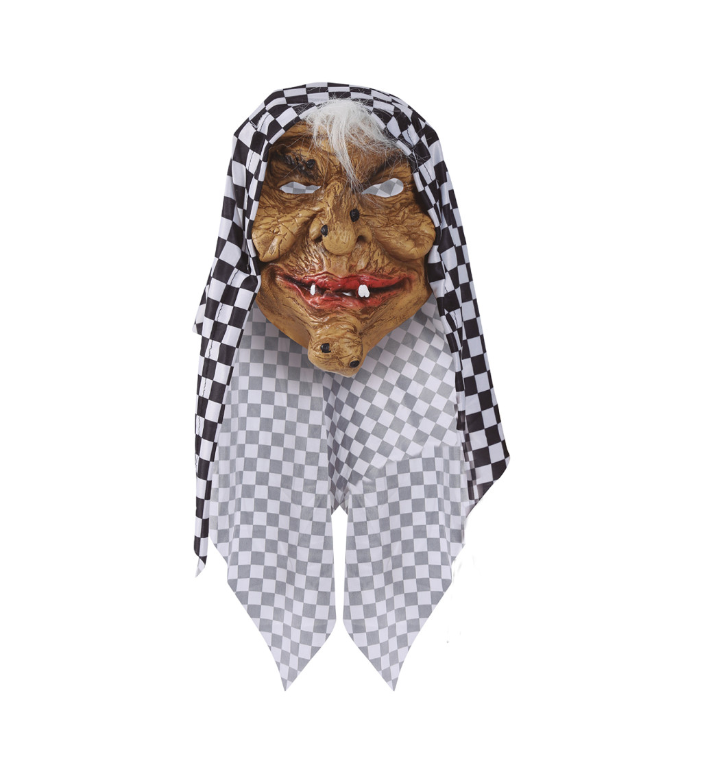 Maska Ježibaba s šátkem