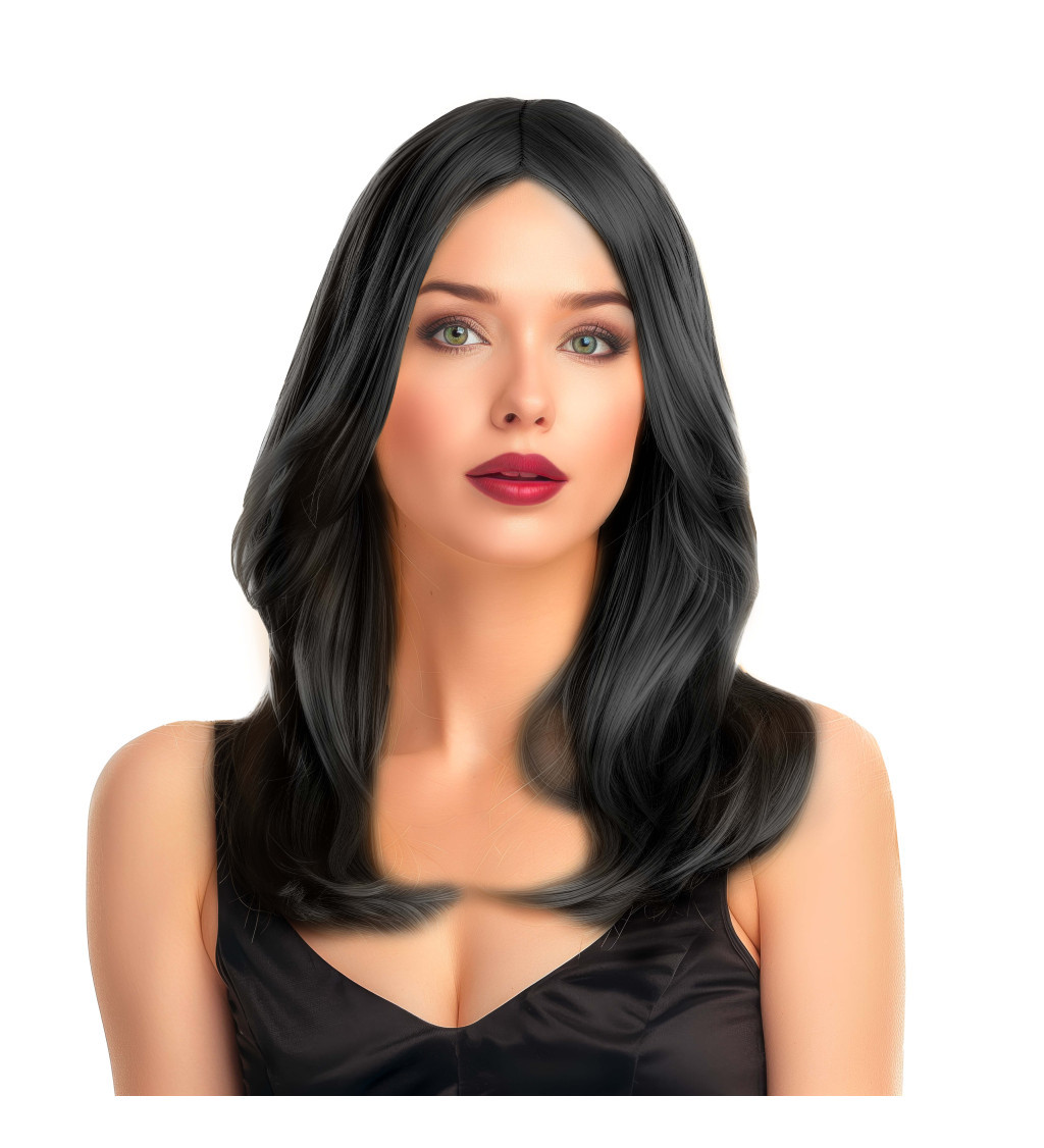 Paruka vlnitá, černá