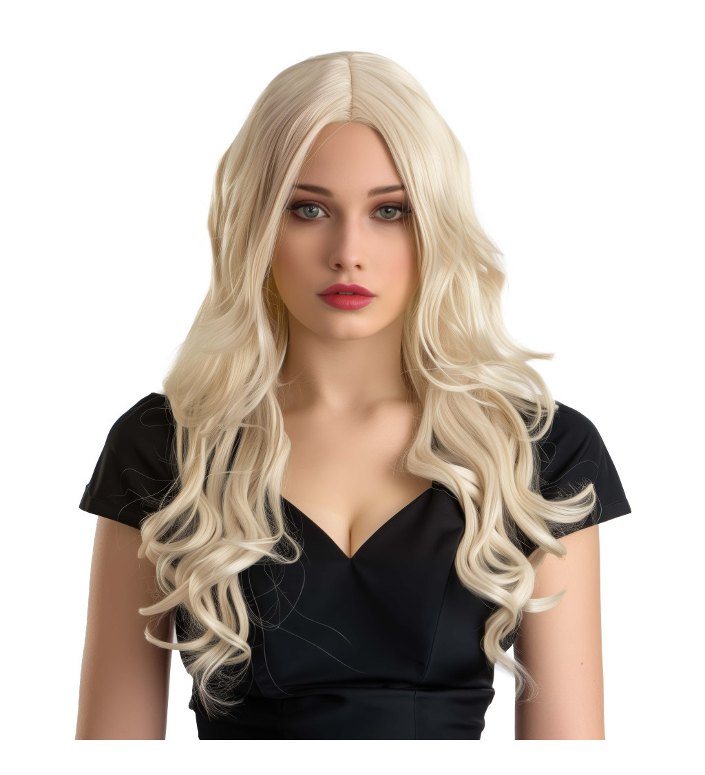 Paruka vlnitá Hollywood, blond