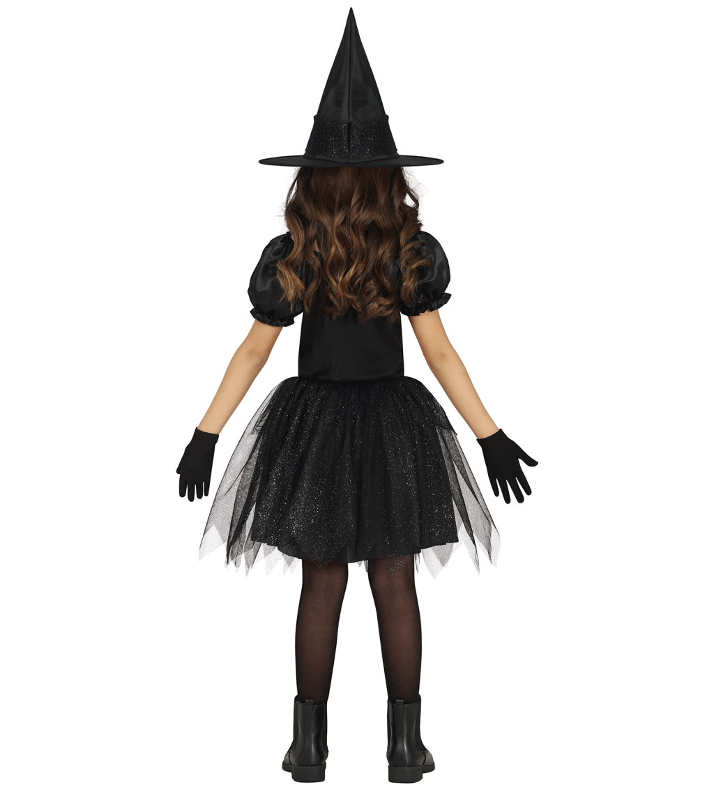 Dětský kostým stříbrná čarodějnice 3–4 roky