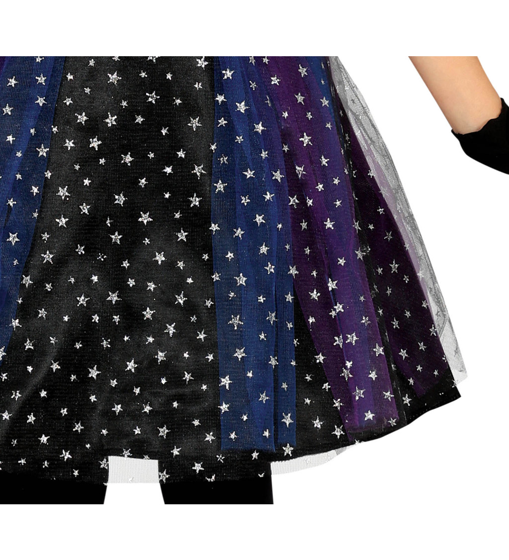 Dětský kostým čarodějnice s hvězdami 3–4 roky