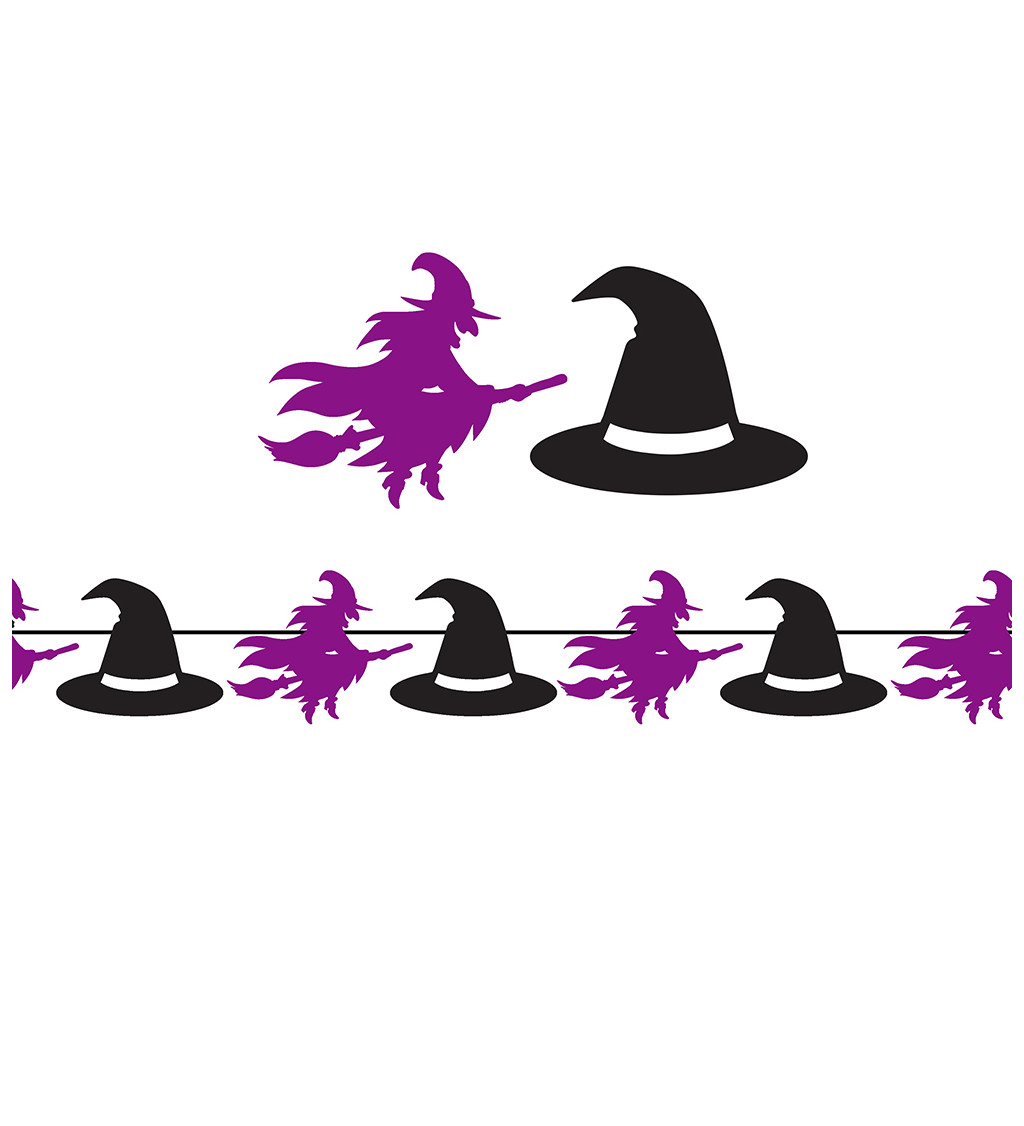 Girlanda čarodějnic 300 cm 20x18 cm