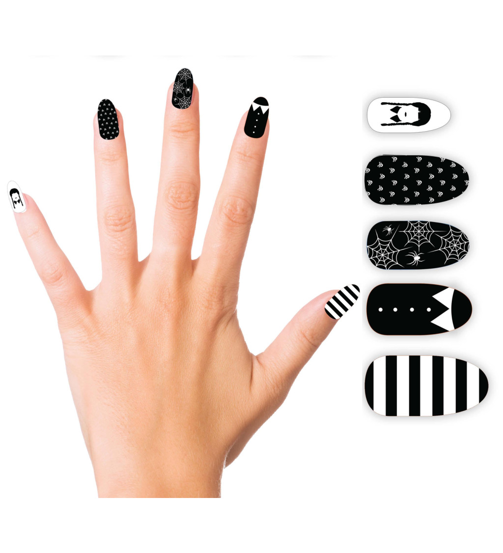 10 gotických nehtů pro dívky s lepidlem