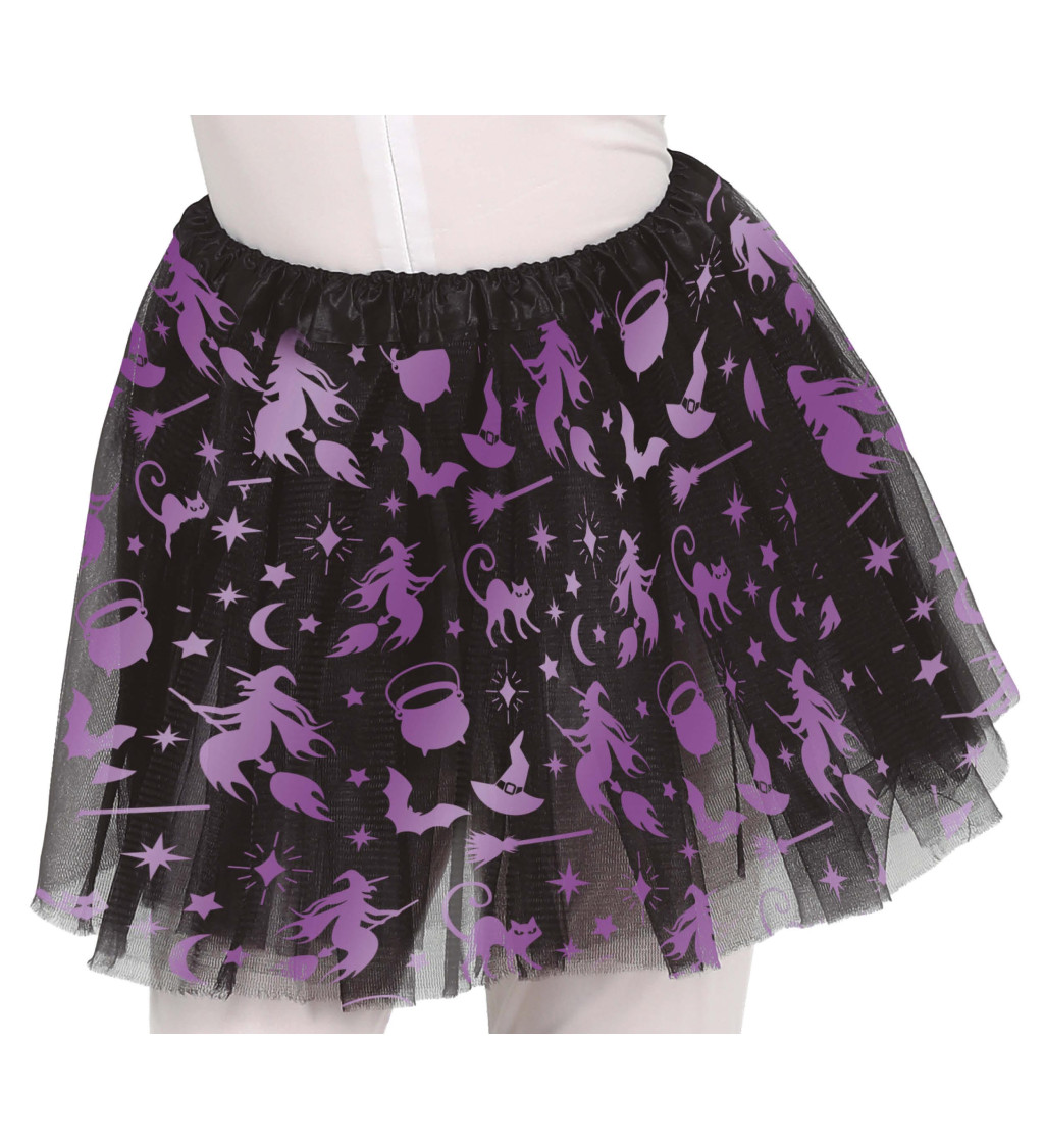 Čarodějnická tylová sukně pro děti, 30 cm