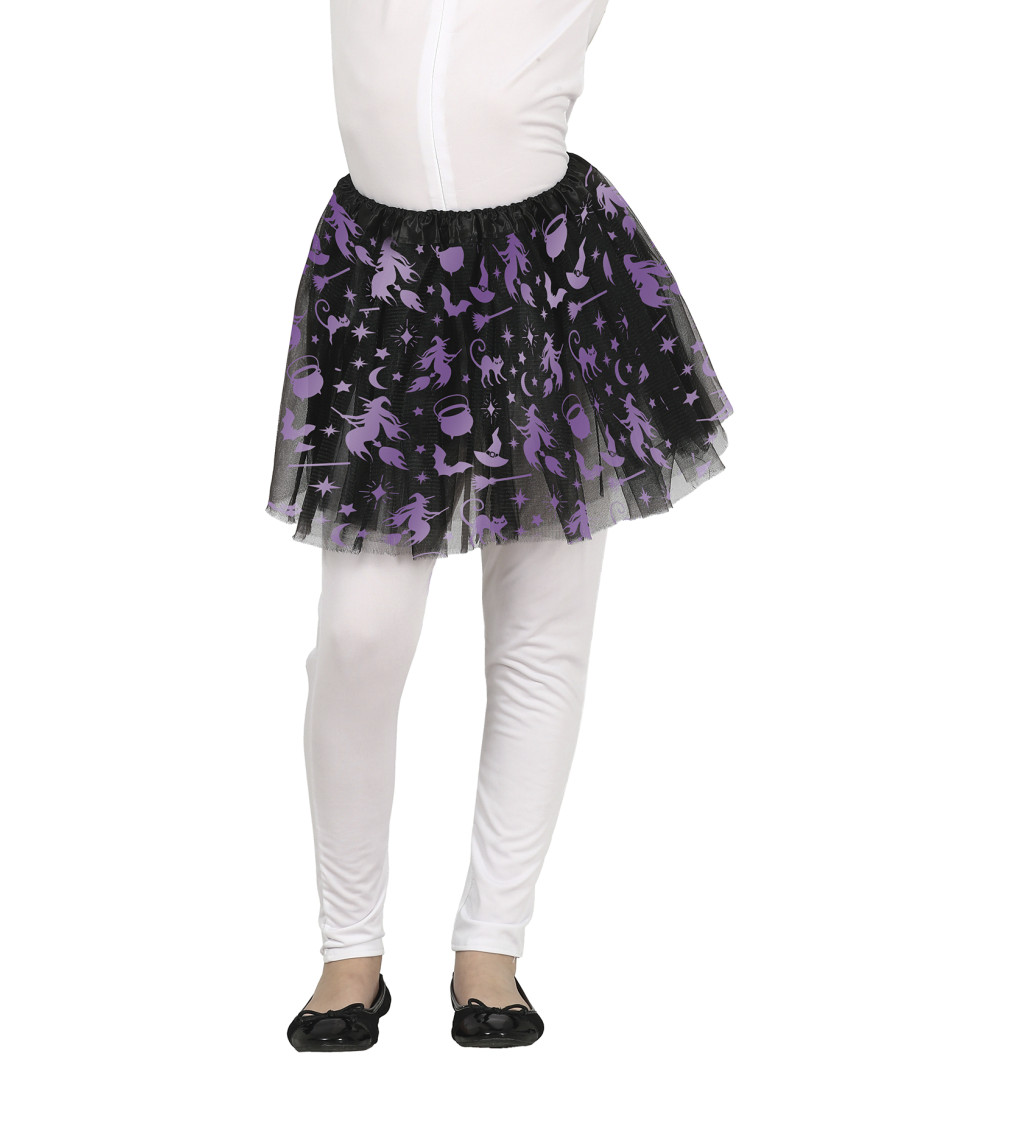 Čarodějnická tylová sukně pro děti, 30 cm