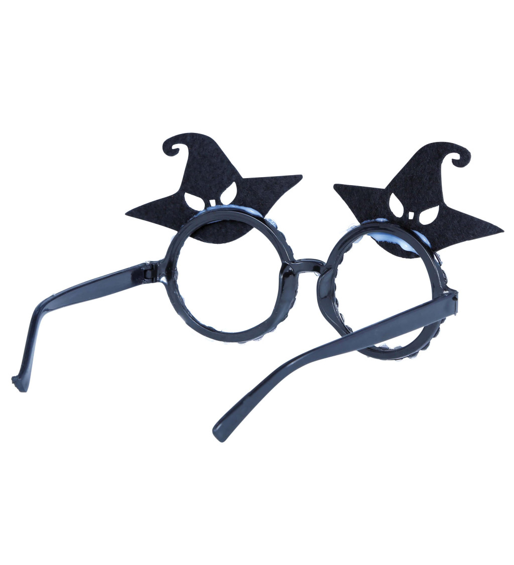 Třpytivé brýle s čarodějnickým kloboukem