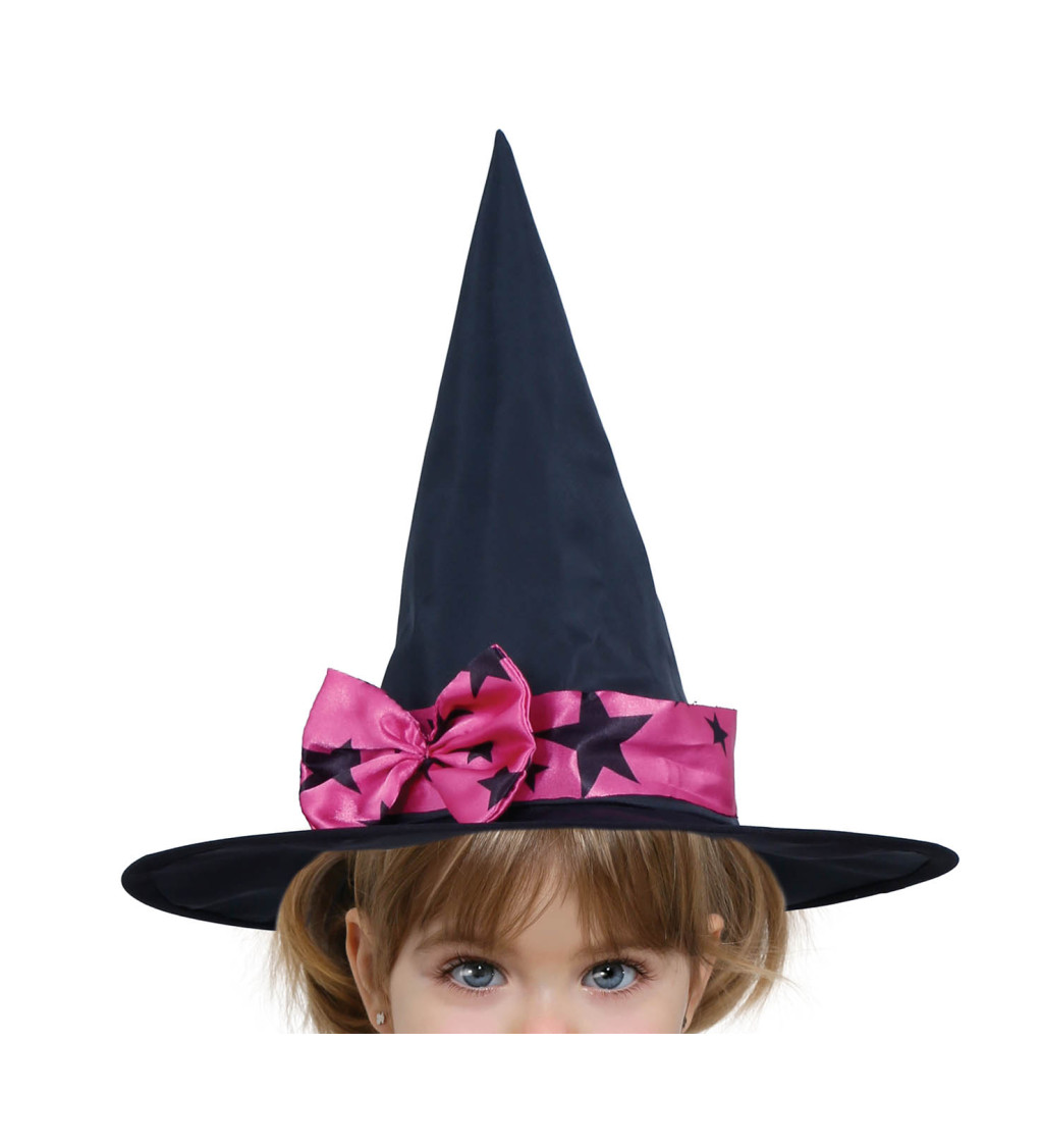 Dětský kostým čarodějnice s hvězdami, růžový 12–18 měsíců