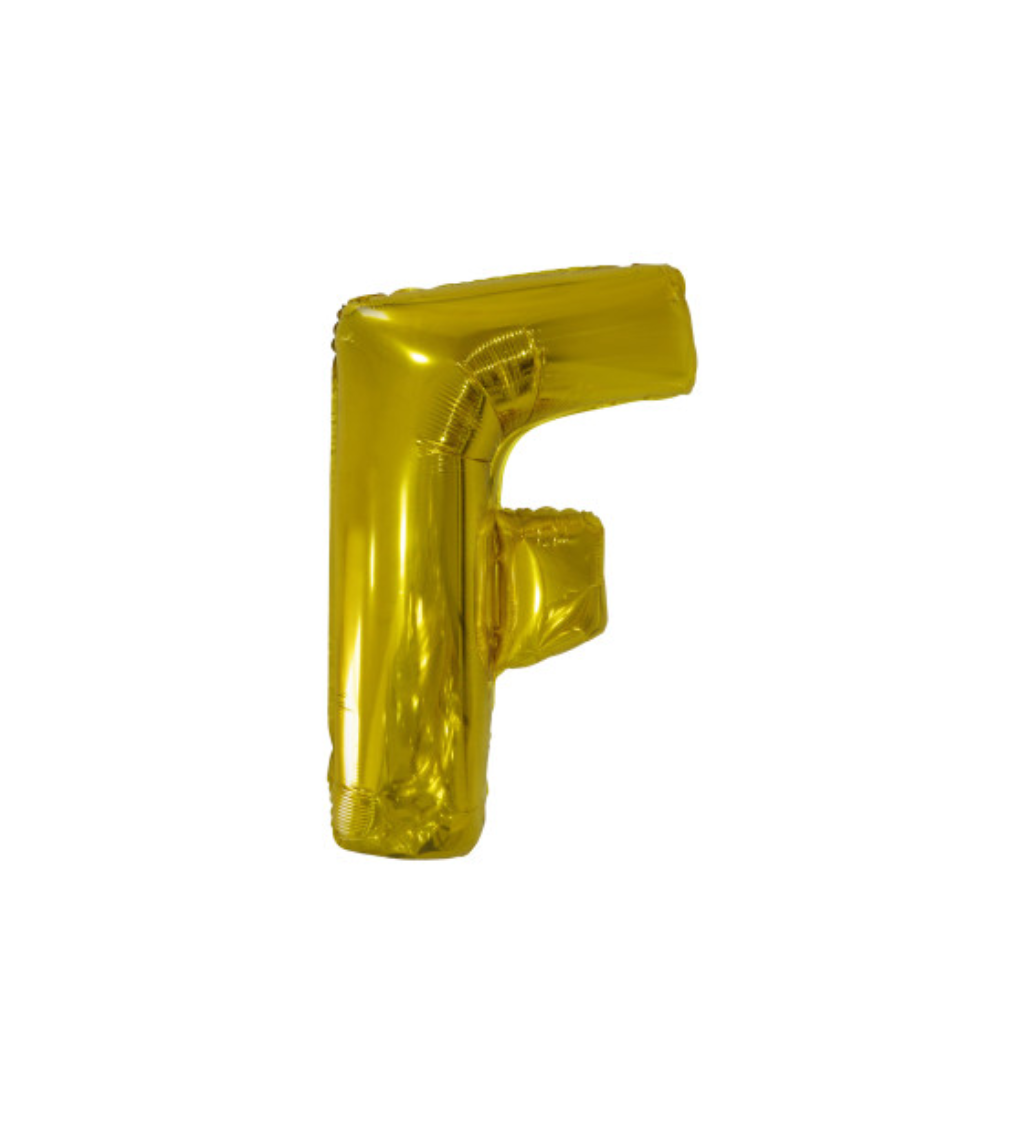 Fóliový balónek - zlaté F
