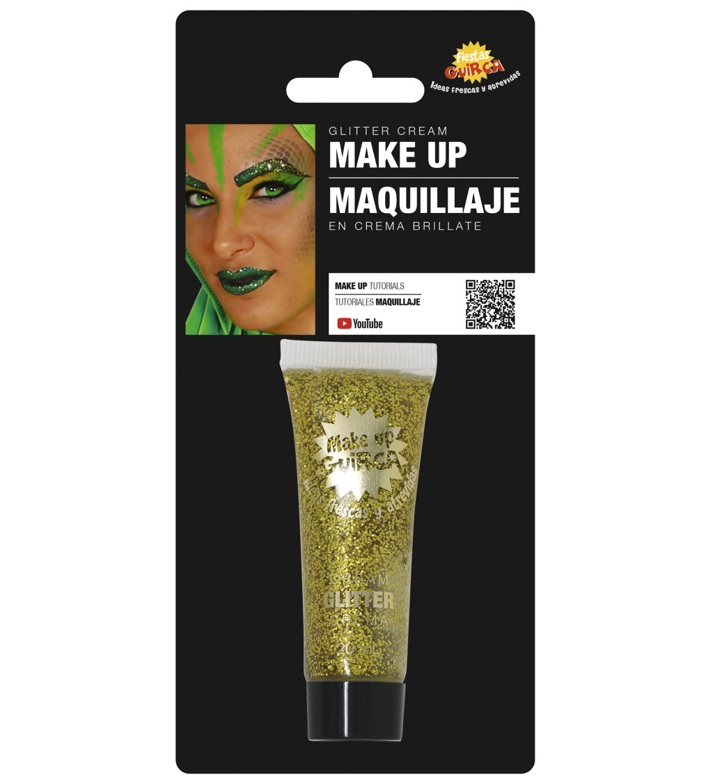 Třpytivý krémový make-up - zlatý