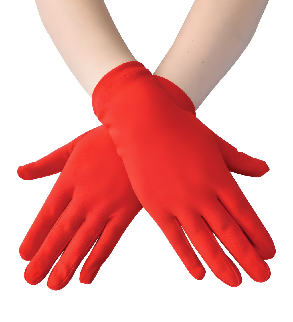 Krátké rukavice červené