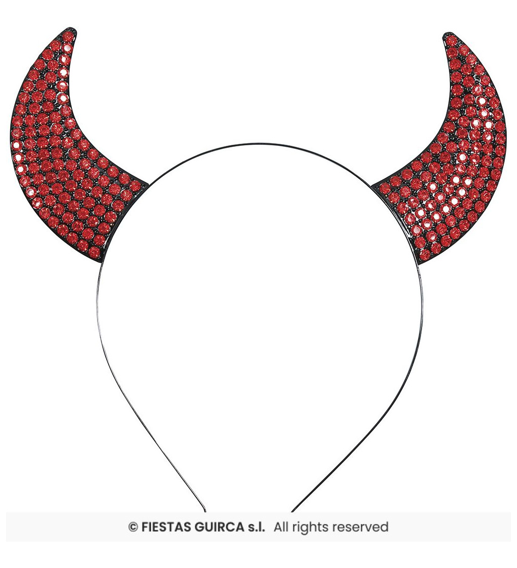 Červená lesklá ďábelská čelenka