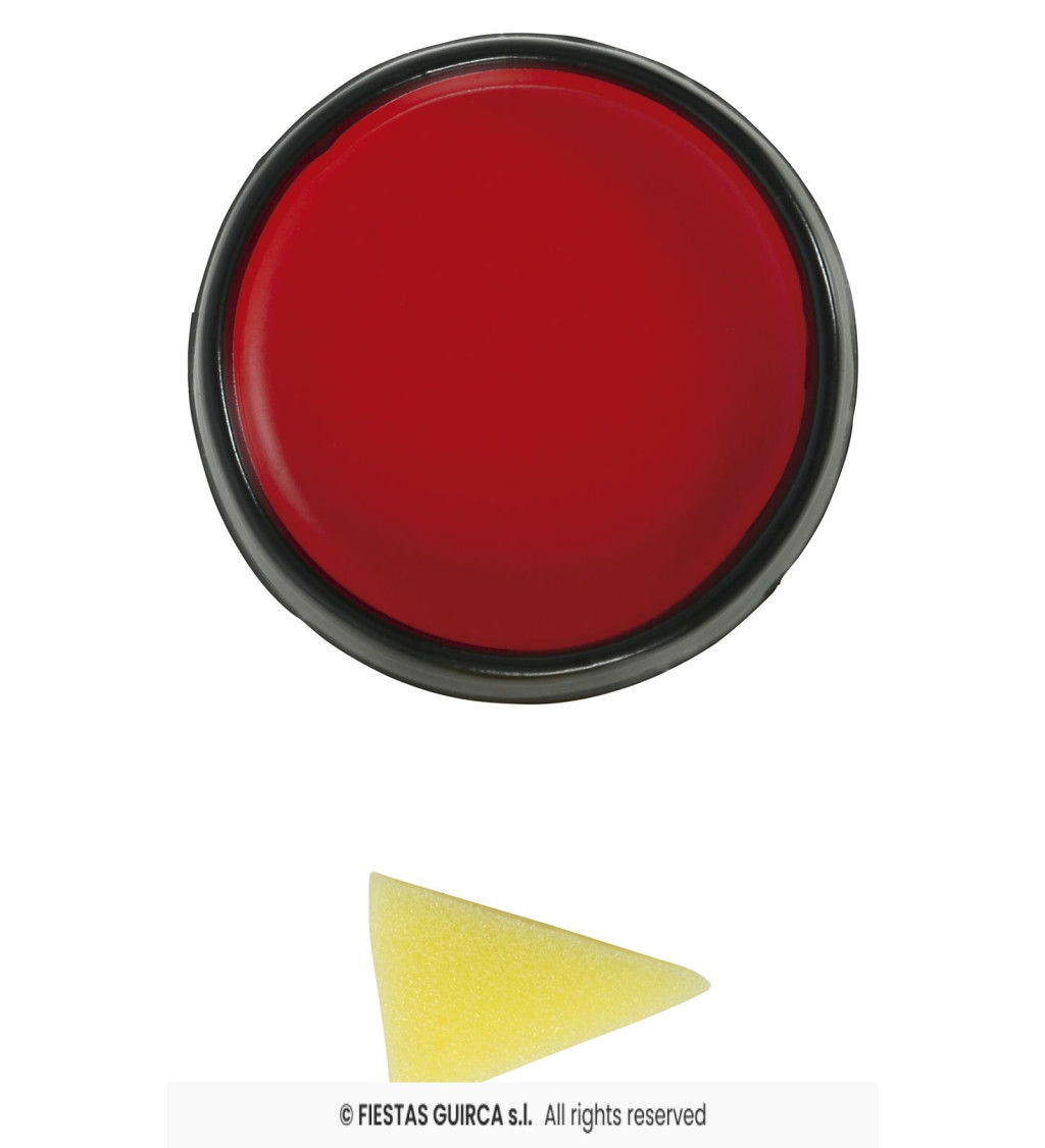 Make-up s houbičkou červený