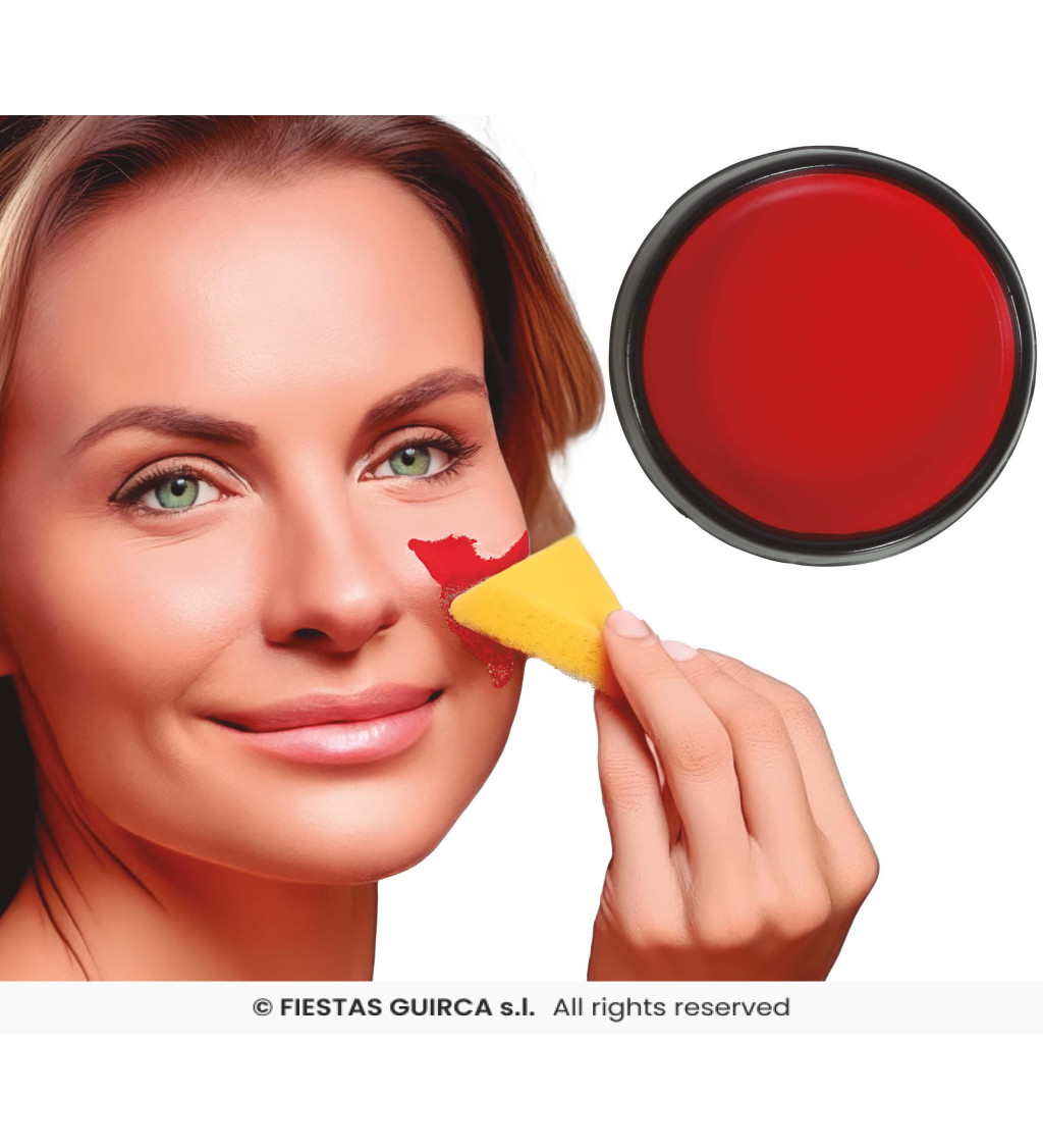 Make-up s houbičkou červený