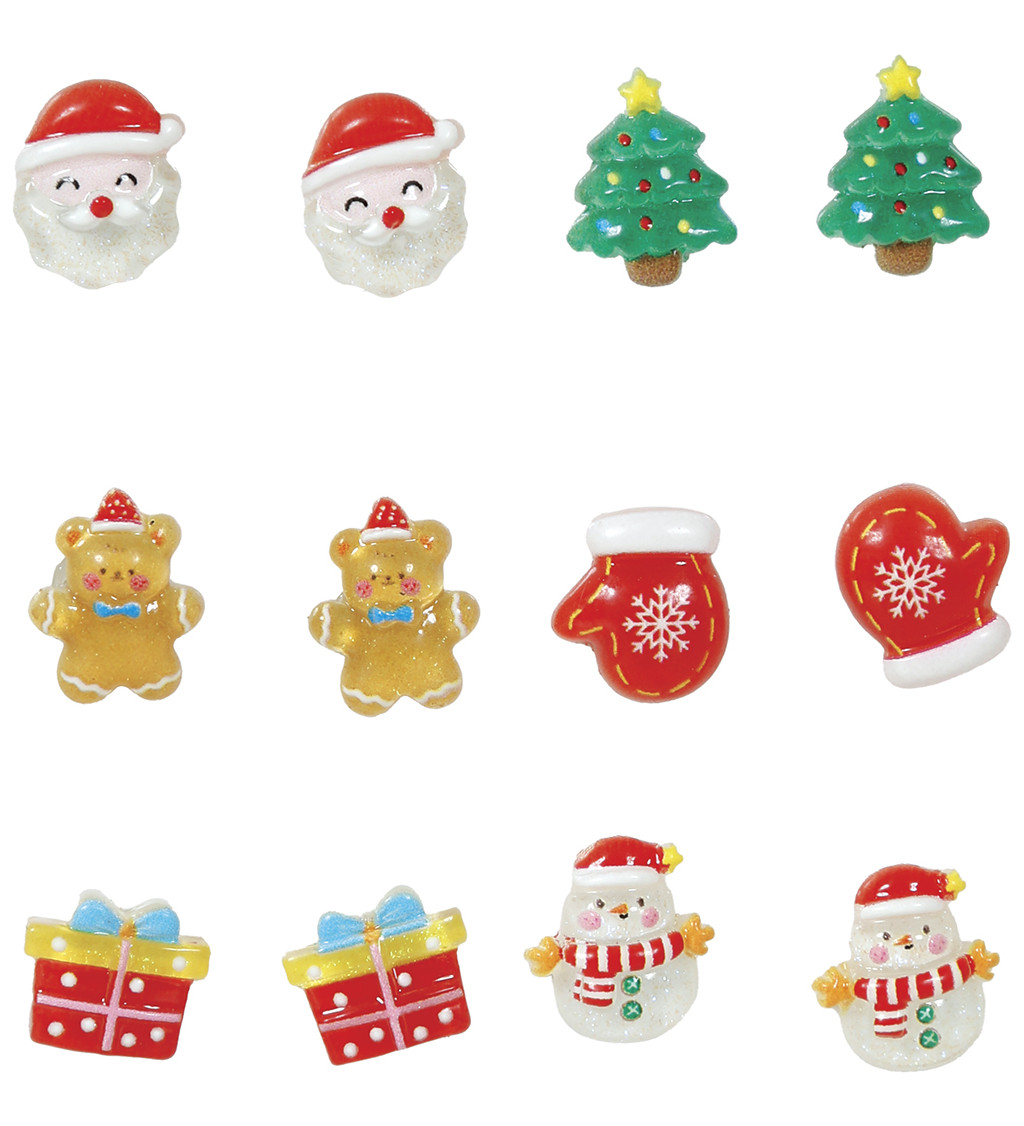 Sada náušnic Vánoční  mix